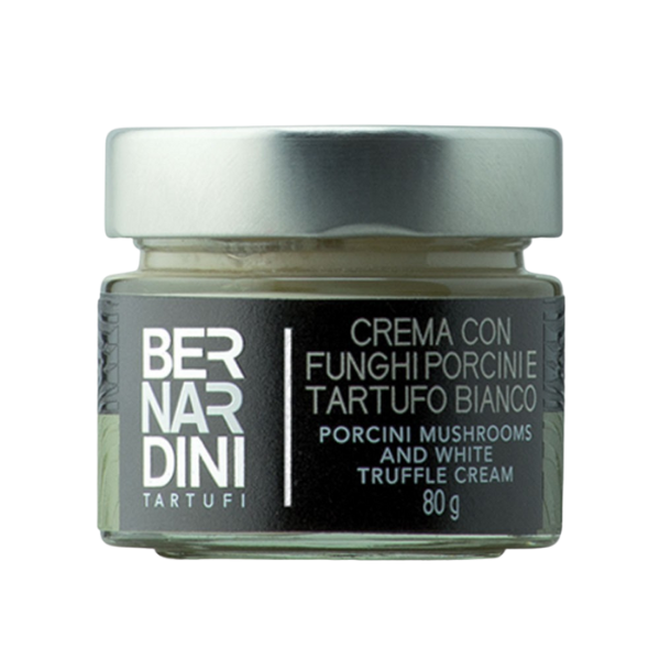 Crema Di Funghi Porcini E Tartufo Bianco 80gr Bernardini Tartufi