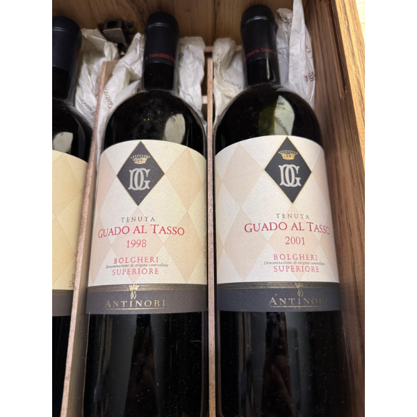 4x Guado al Tasso 96-97-98-01 Cassa Vintage 010/100 Limit. Antinori – Aste - immagine 4