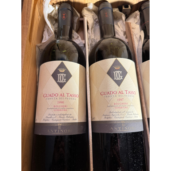 4x Guado al Tasso 96-97-98-01 Cassa Vintage 010/100 Limit. Antinori – Aste - immagine 5
