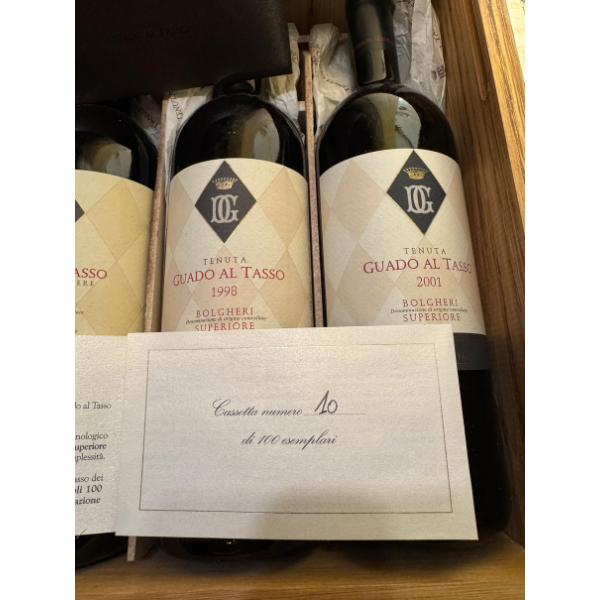 4x Guado al Tasso 96-97-98-01 Cassa Vintage 010/100 Limit. Antinori – Aste - immagine 8