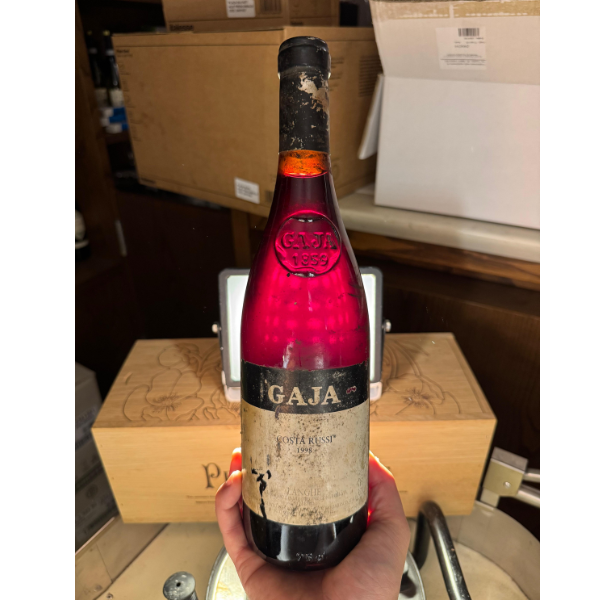 “Costarussi” Vintage 1998 “ETICHETTA ROVINATA” Gaja – Aste